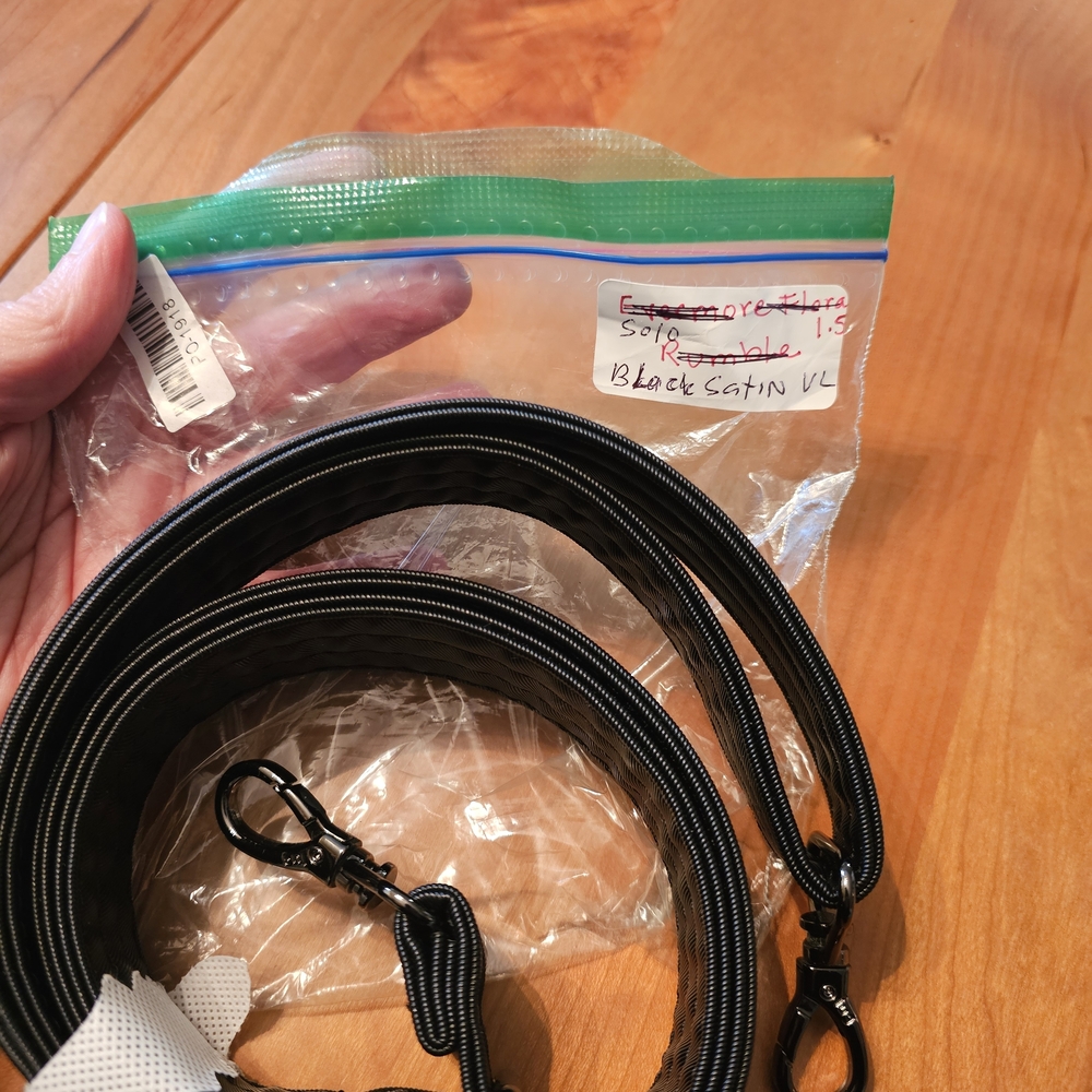 Black Satin Lug 1.5 VL Strap